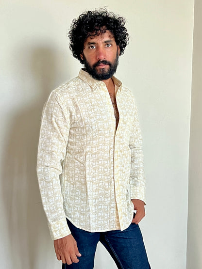 Cloudy Cream Botanica Shirt