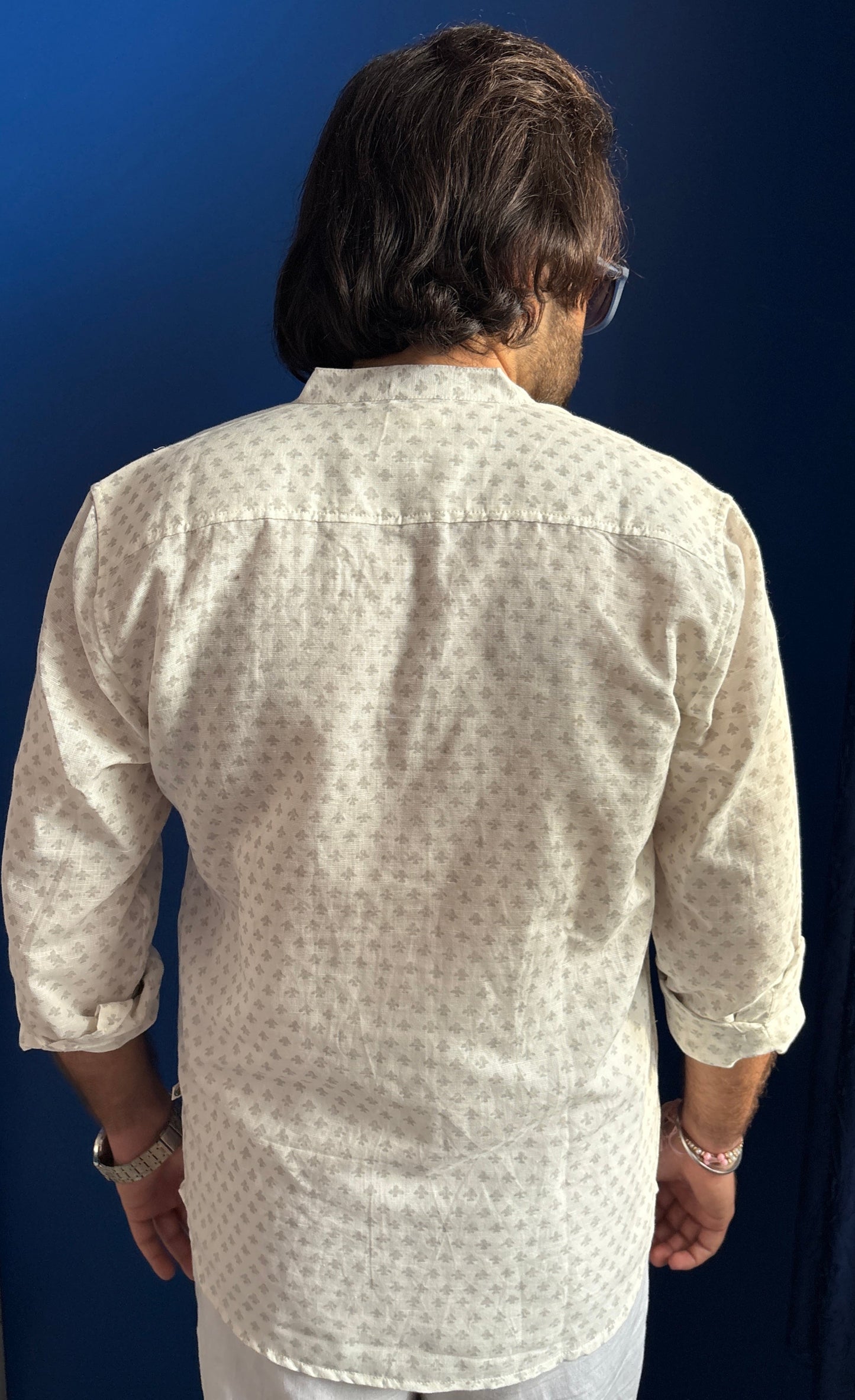 Ash Grey Extended Collar Shirt
